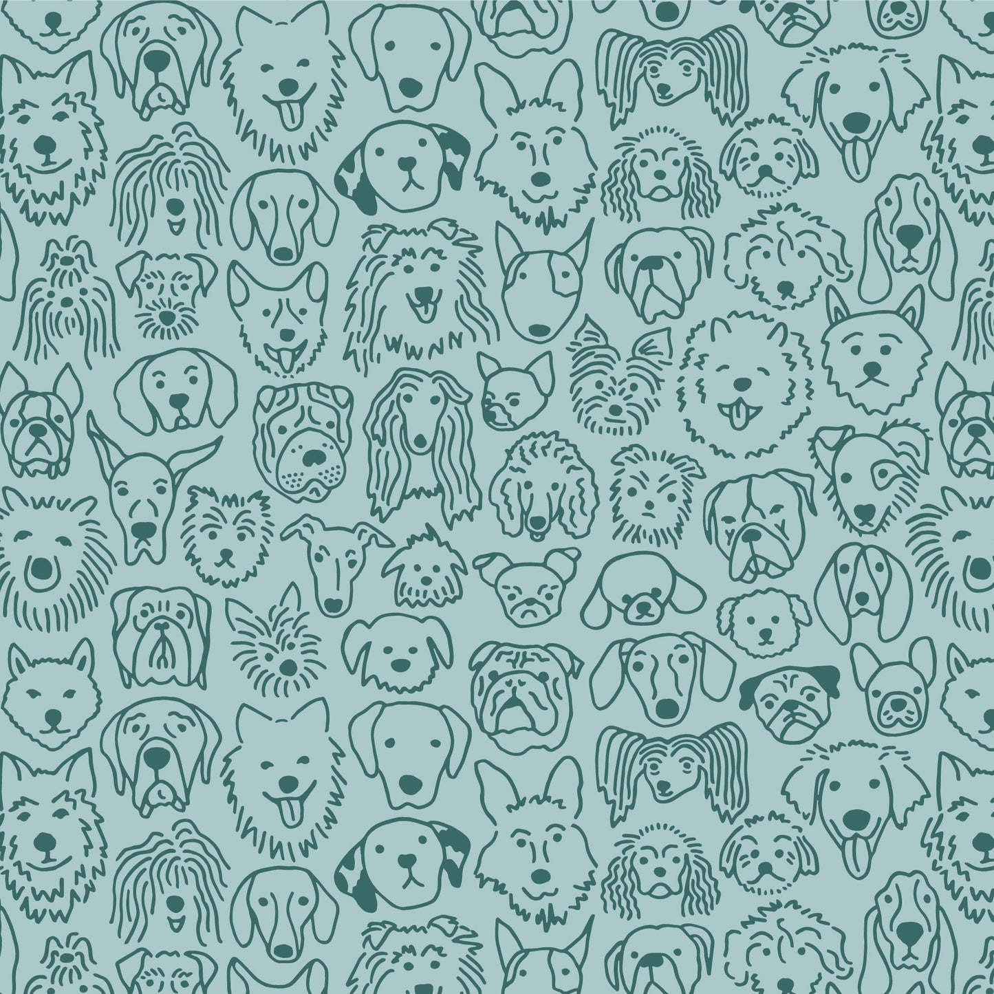 Iris Baby Tunic - Dogs Pale Blue