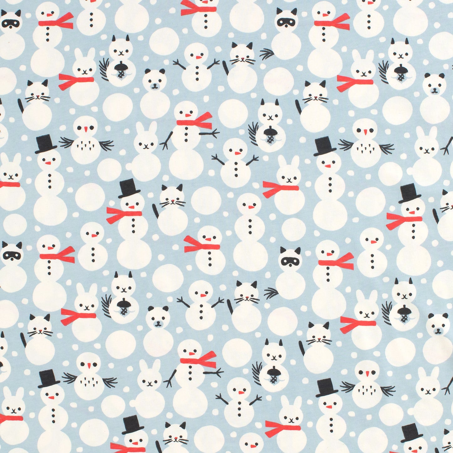 Madison Dress - Snow Creatures Sky Blue