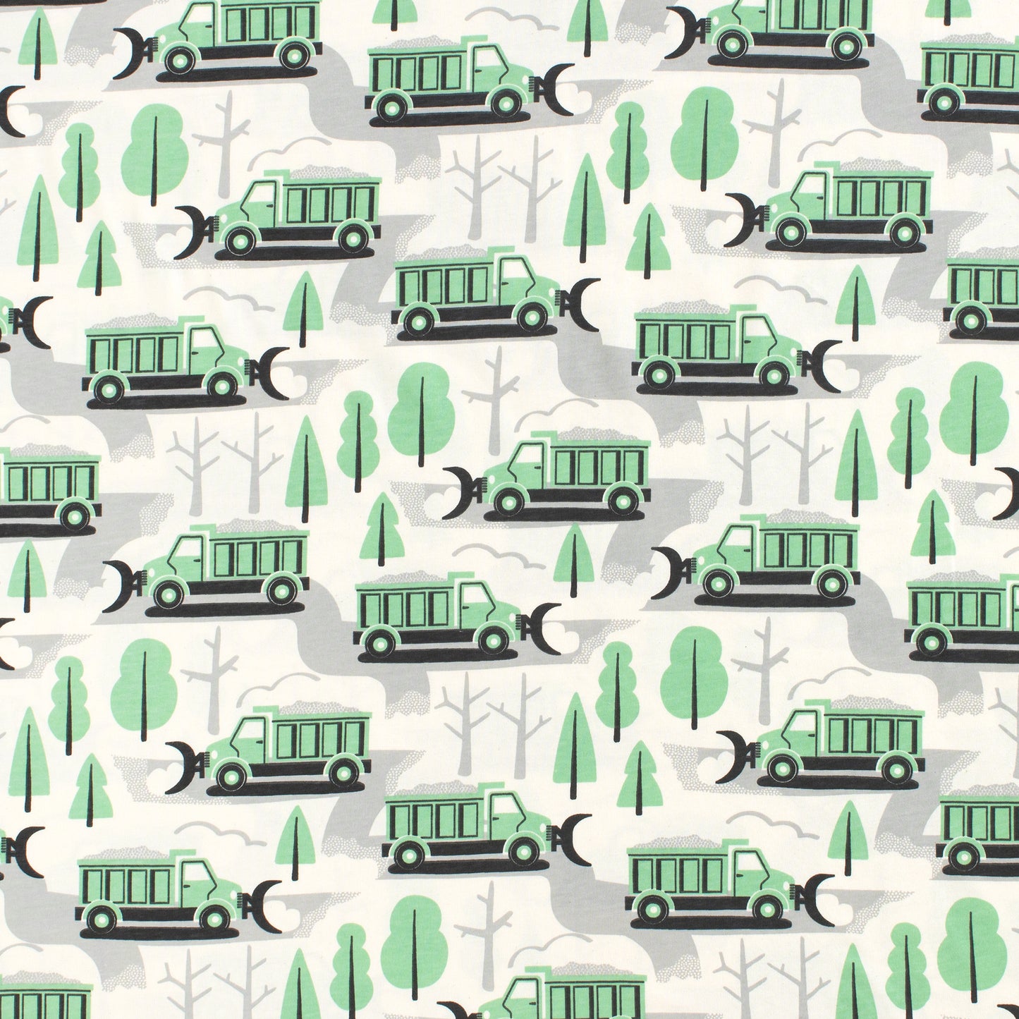 Copenhagen Dress - Snow Plows Green