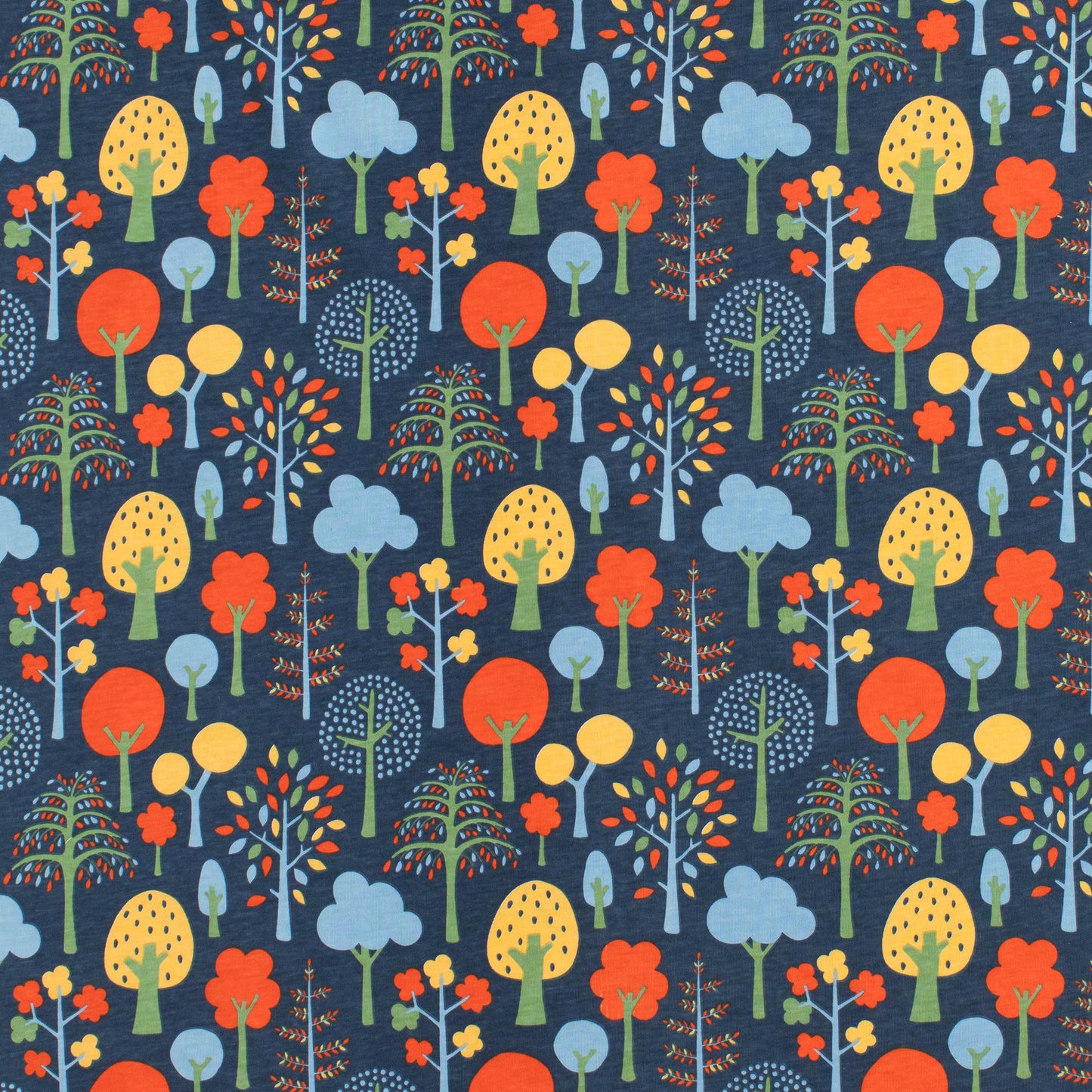 Calgary Dress - Trees Navy & Green