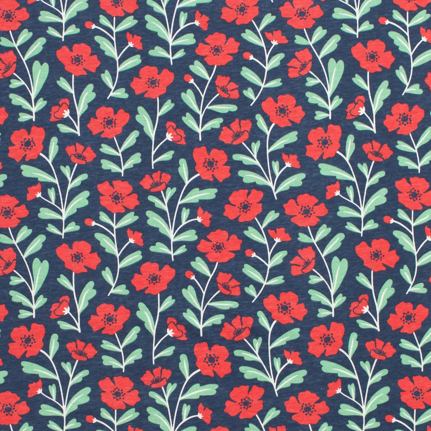 Calgary Dress - Poppies Navy