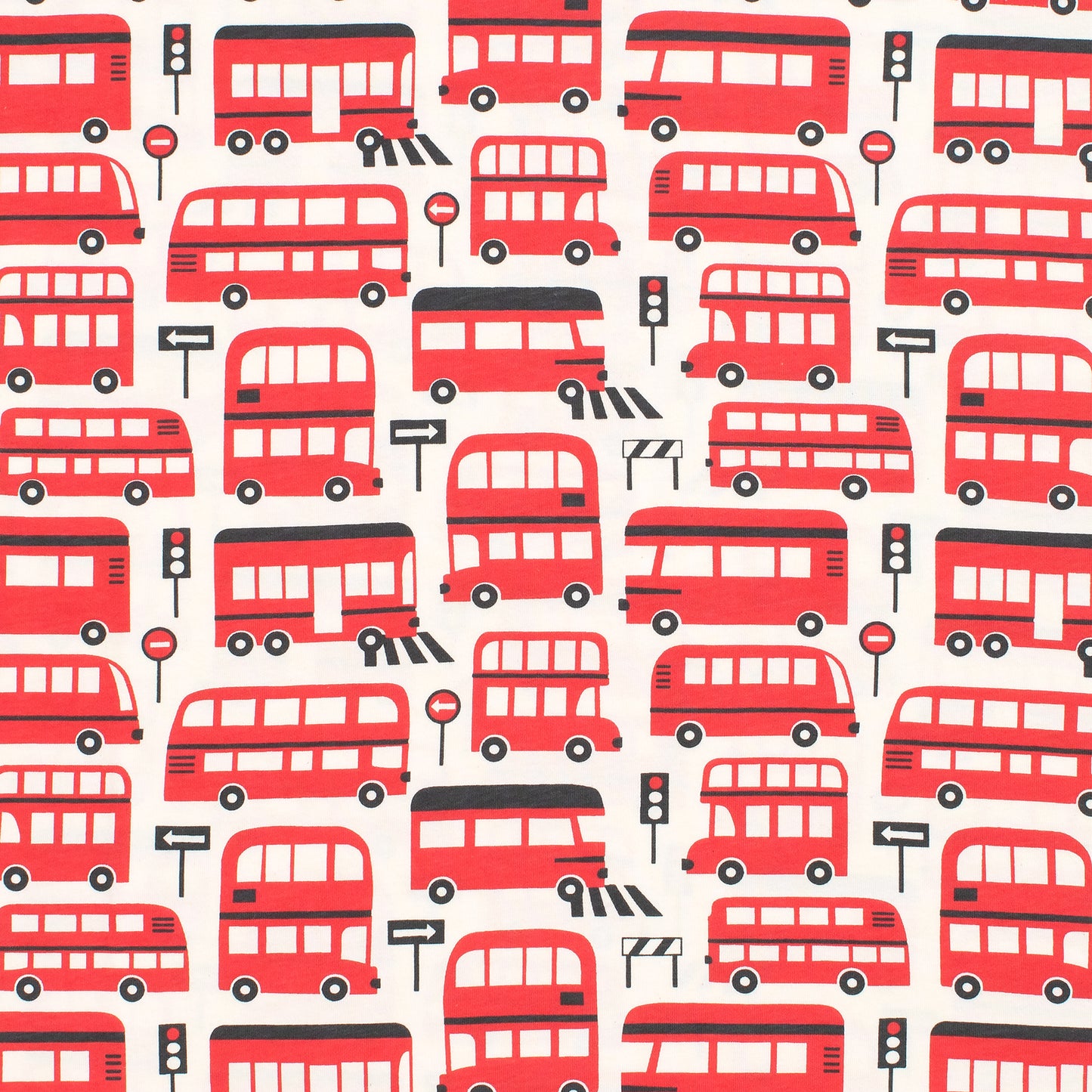 Valencia Dress - Double Decker Buses Red