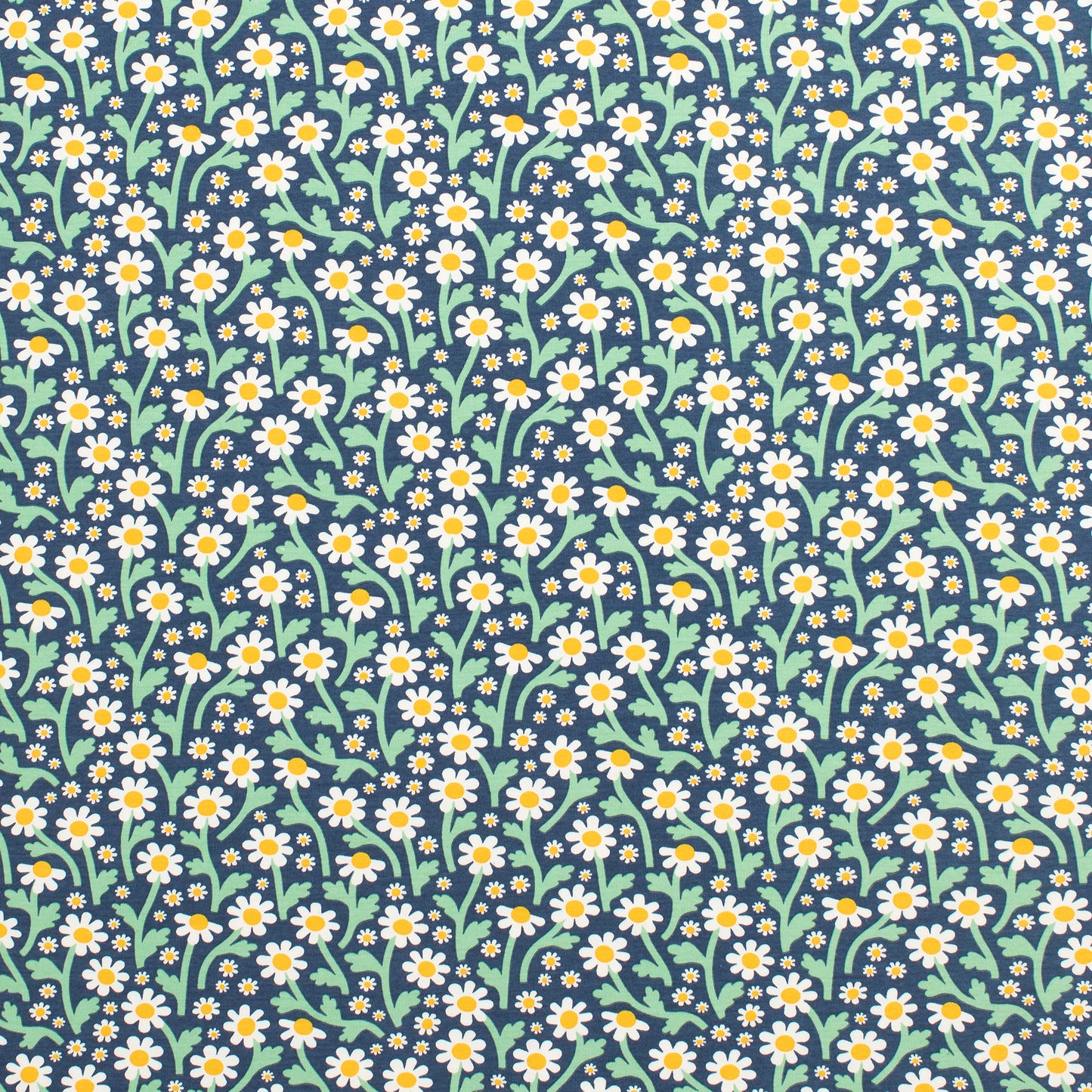 Short Sleeve Snapsuit - Bold Daisies Navy