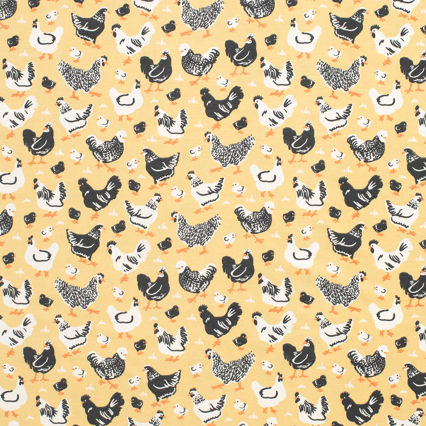 Helsinki Dress - Chicken Family Yellow