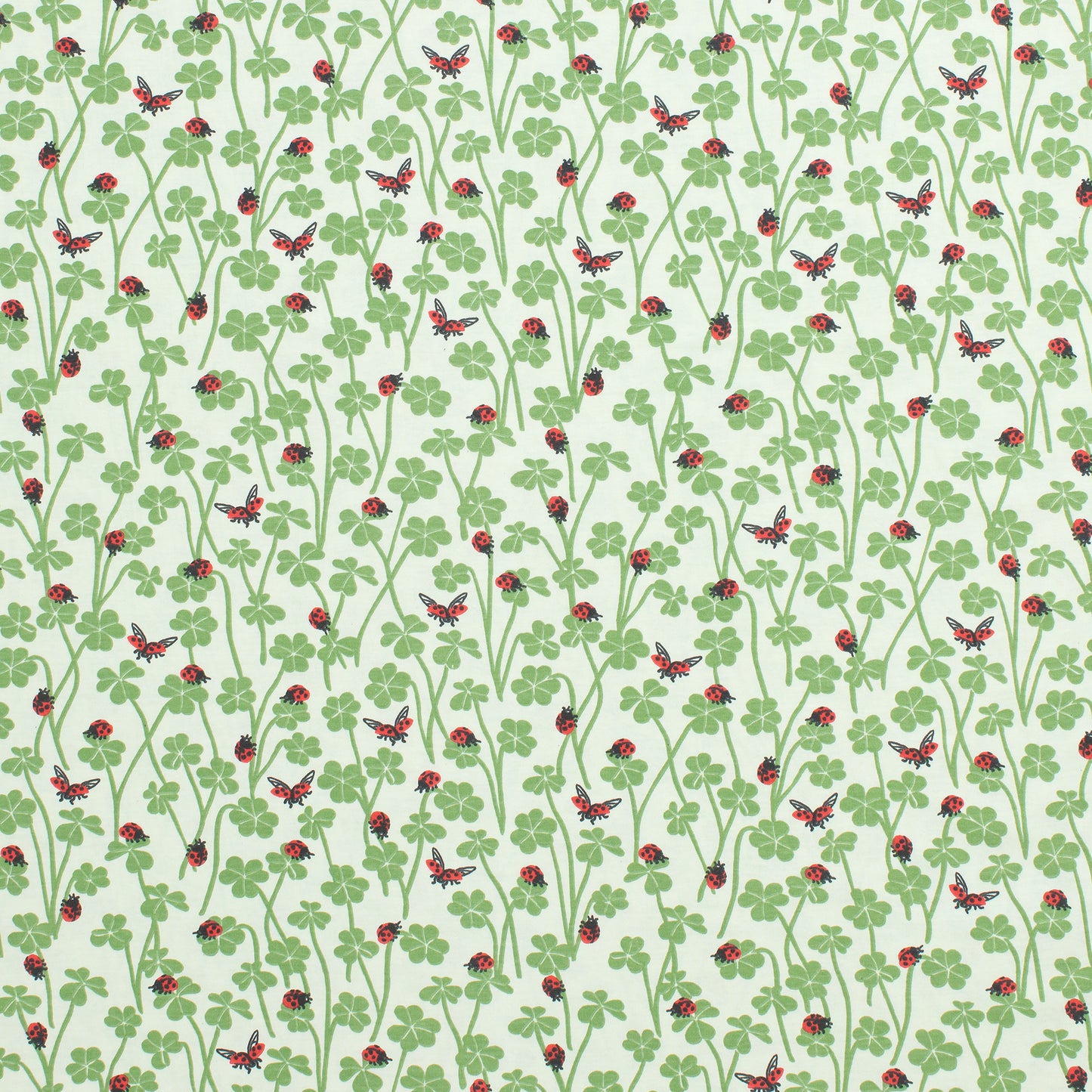 Long-Sleeve Romper - Clover & Ladybugs Green