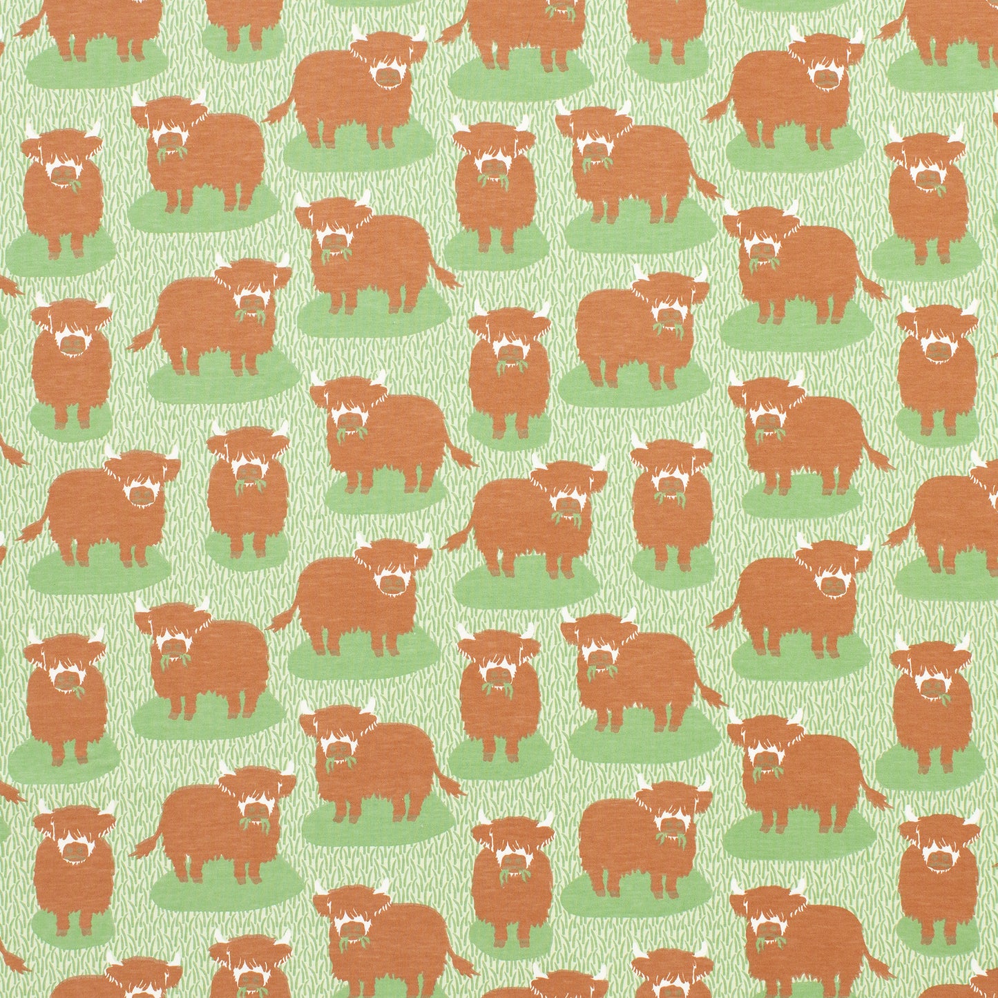 Stockholm Dress - Highland Cows Green
