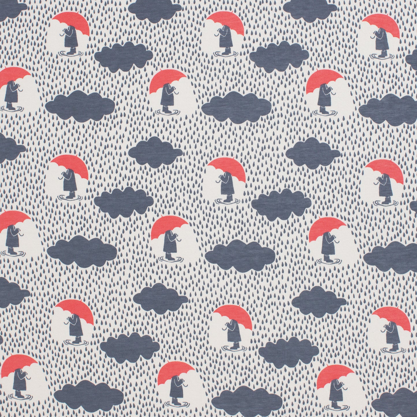 Long-Sleeve Lap Tee - Summer Rain Slate Blue & Coral