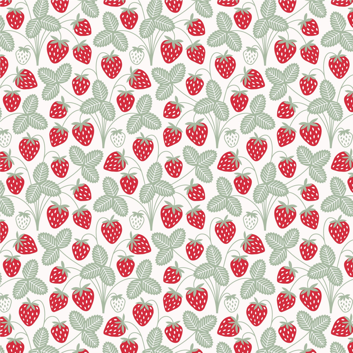 Long-Sleeve Lap Tee - Strawberries Red & Green