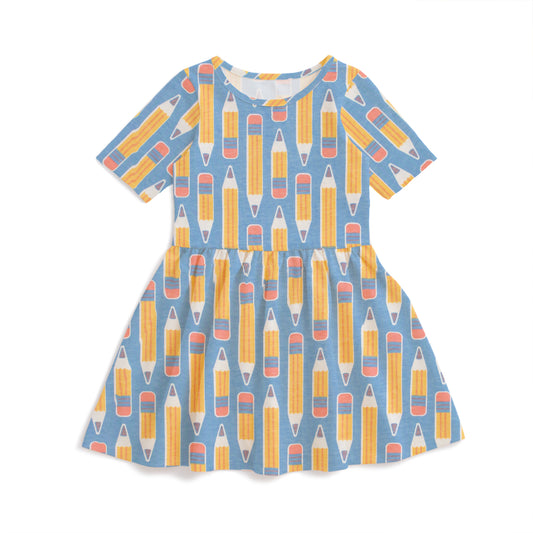 Alberta Dress - Pencils Blue