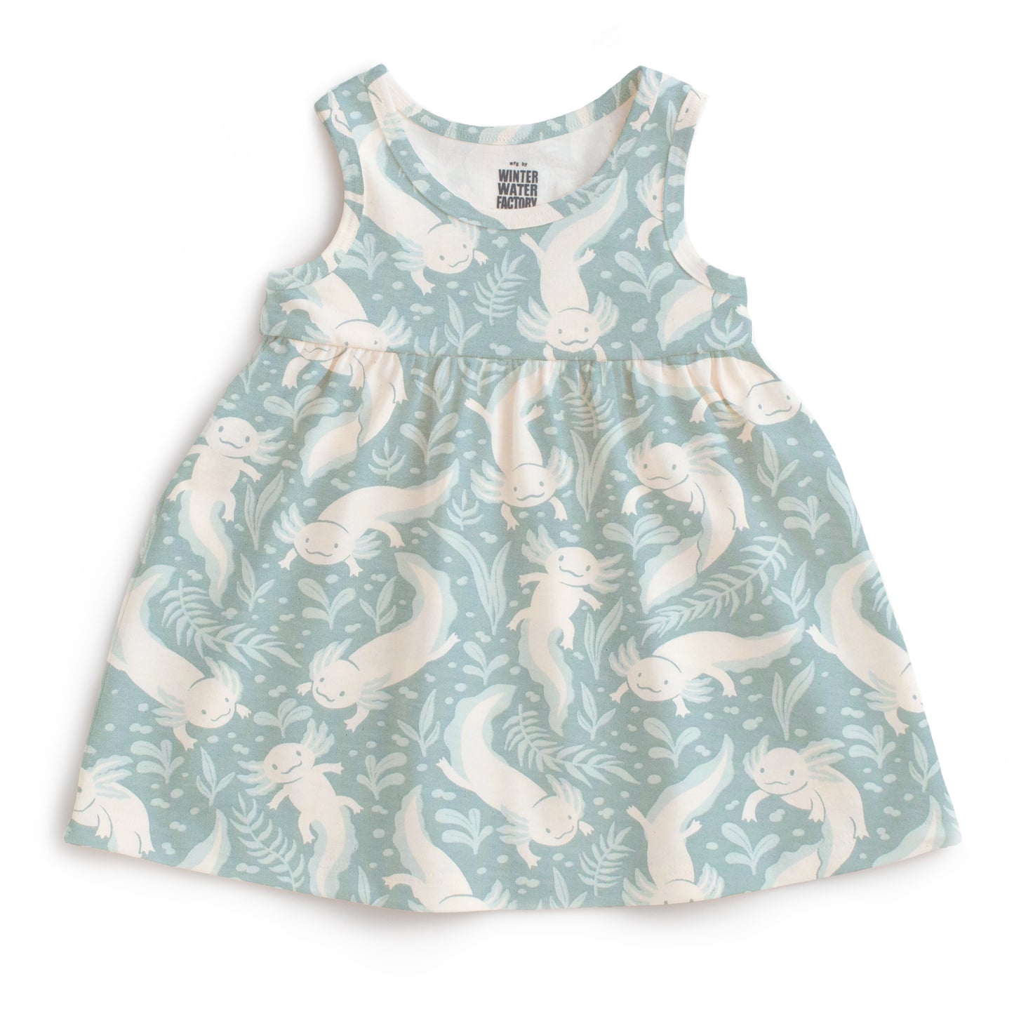 Alna Baby Dress - Axolotls Surf Blue
