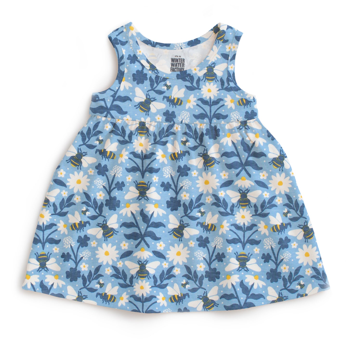 Alna Baby Dress - Bees Blue