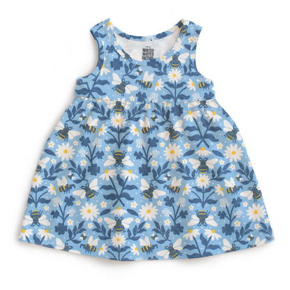 Alna Baby Dress - Bees Blue