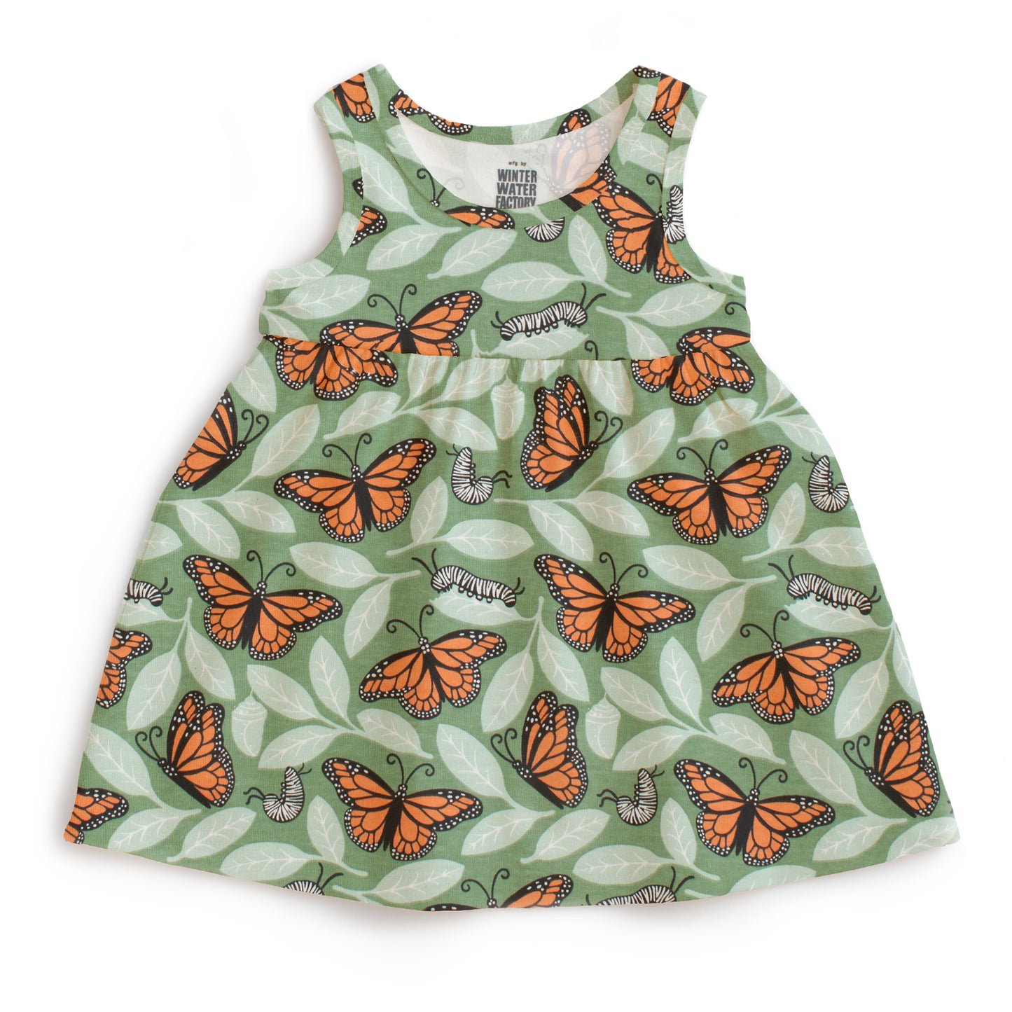 Alna Baby Dress - Monarchs Dark Green