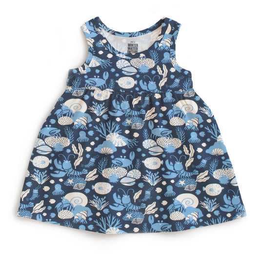 Alna Baby Dress - Ocean Life Navy