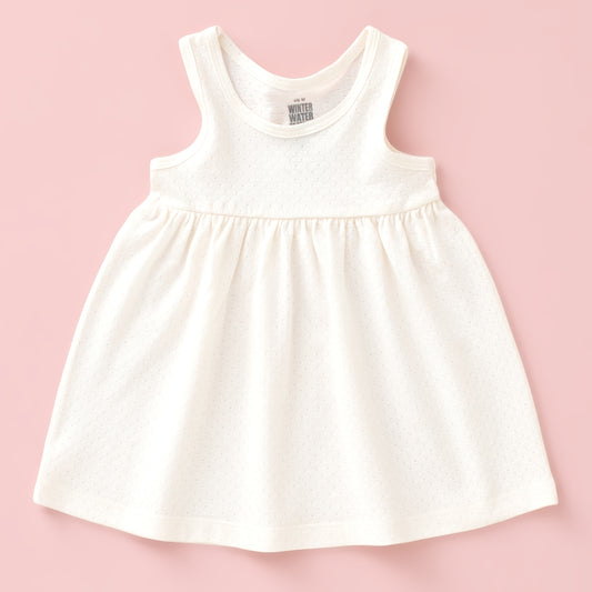 Alna Baby Dress - Natural Pointelle