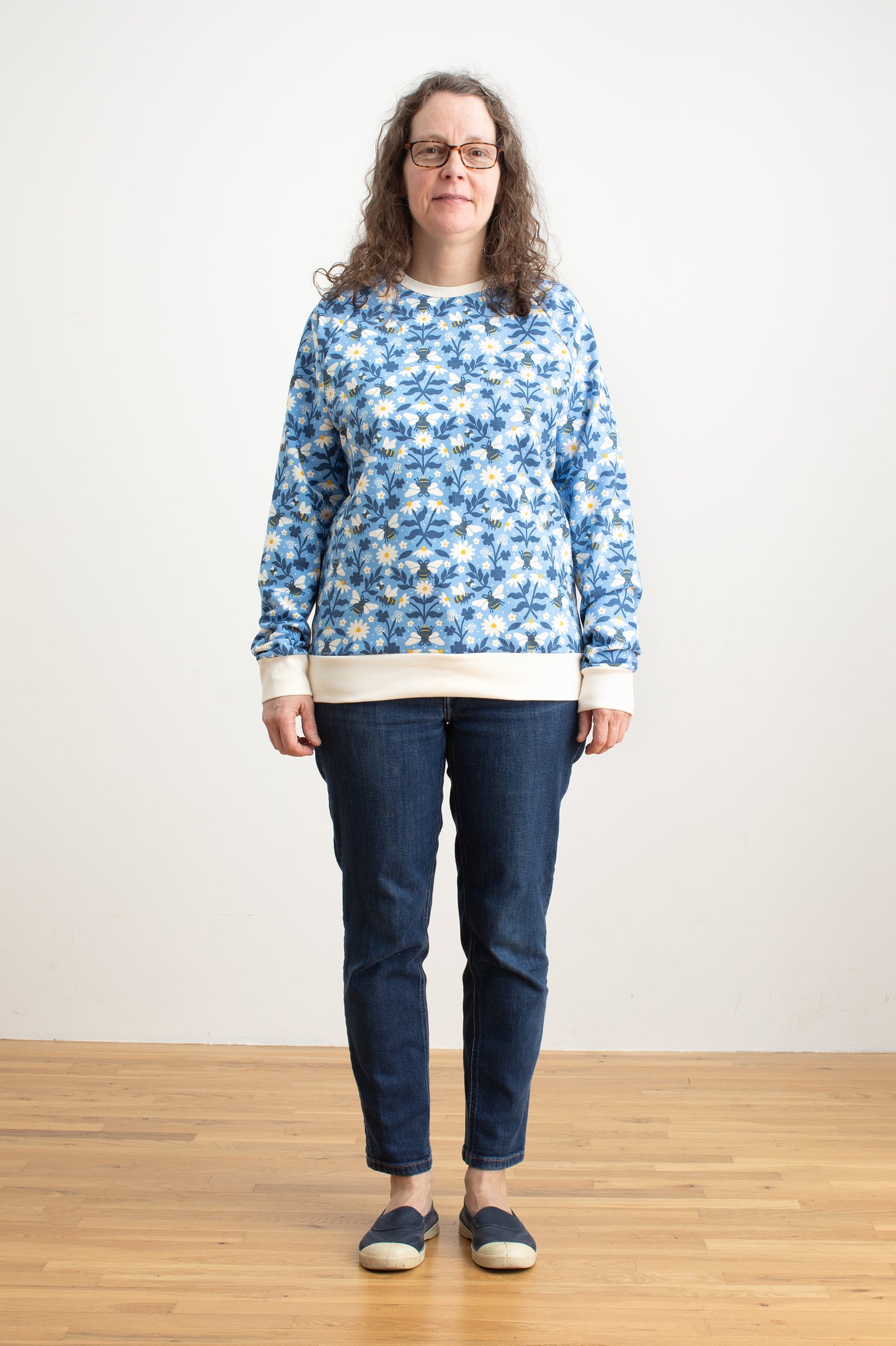 Adult Sweatshirt - Bees Blue