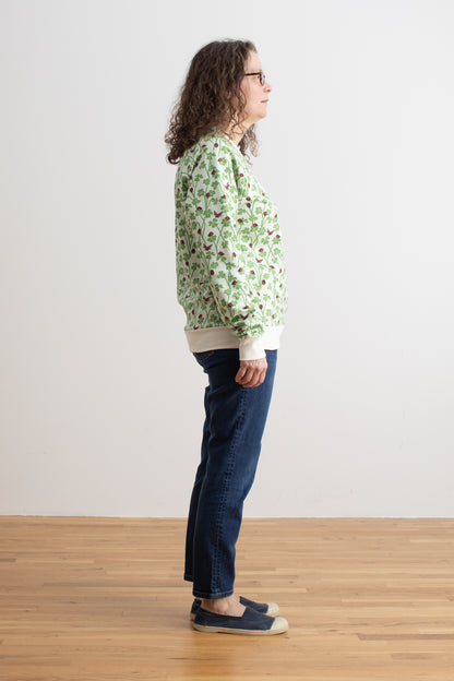 Adult Sweatshirt - Clover & Ladybugs Green