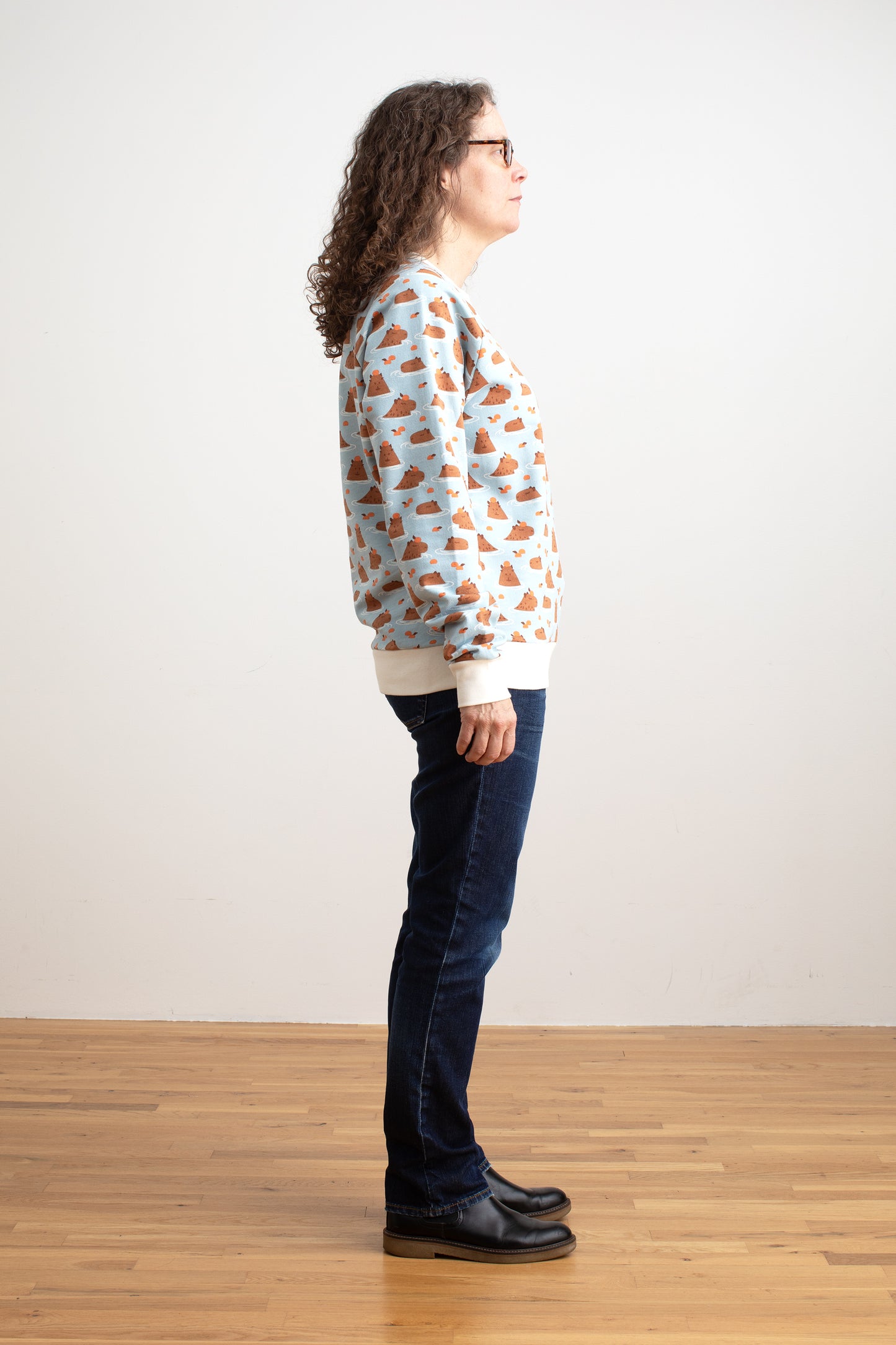 Adult Sweatshirt - Capybaras Blue