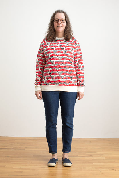Adult Sweatshirt - Firetrucks Red