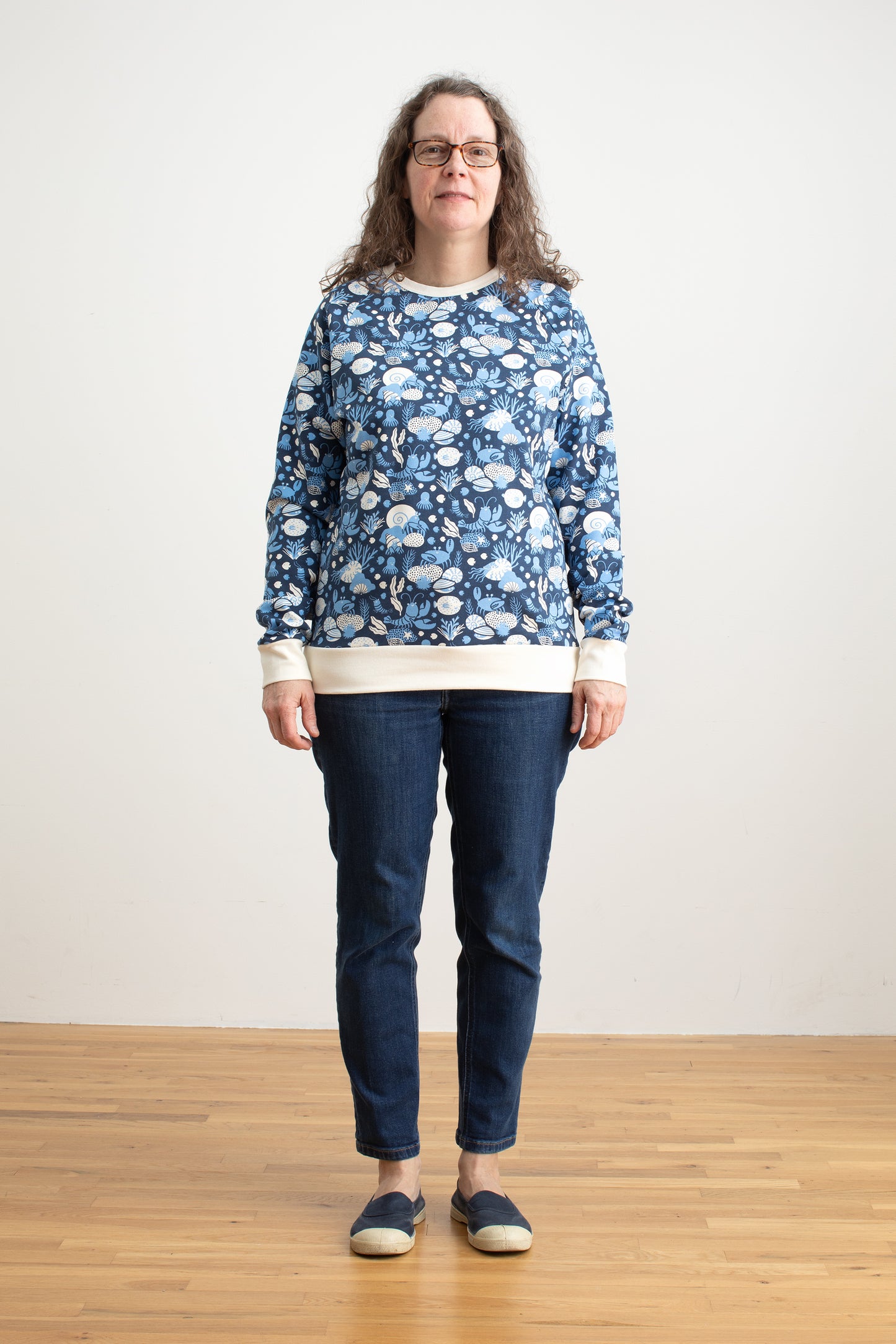 Adult Sweatshirt - Ocean Life Navy