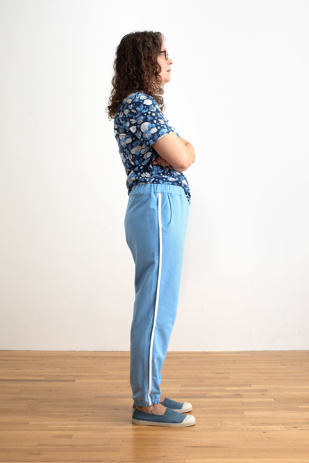 Adult Track Pants - Solid Cloud Blue