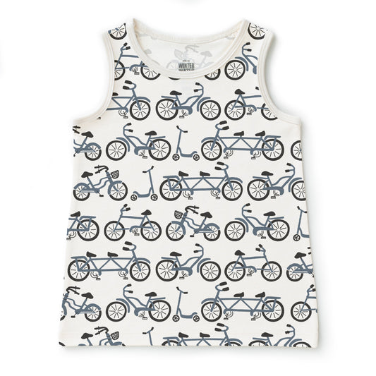 Baby Tank Top - Bikes Slate Blue