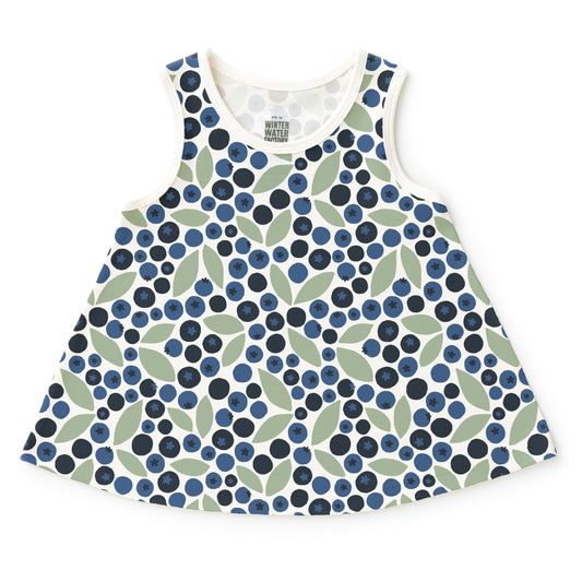 Iris Baby Tunic - Berries Blue & Green