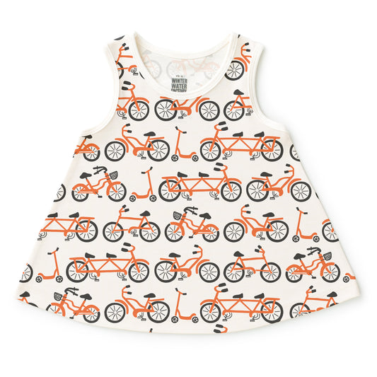 Iris Baby Tunic - Bikes Orange