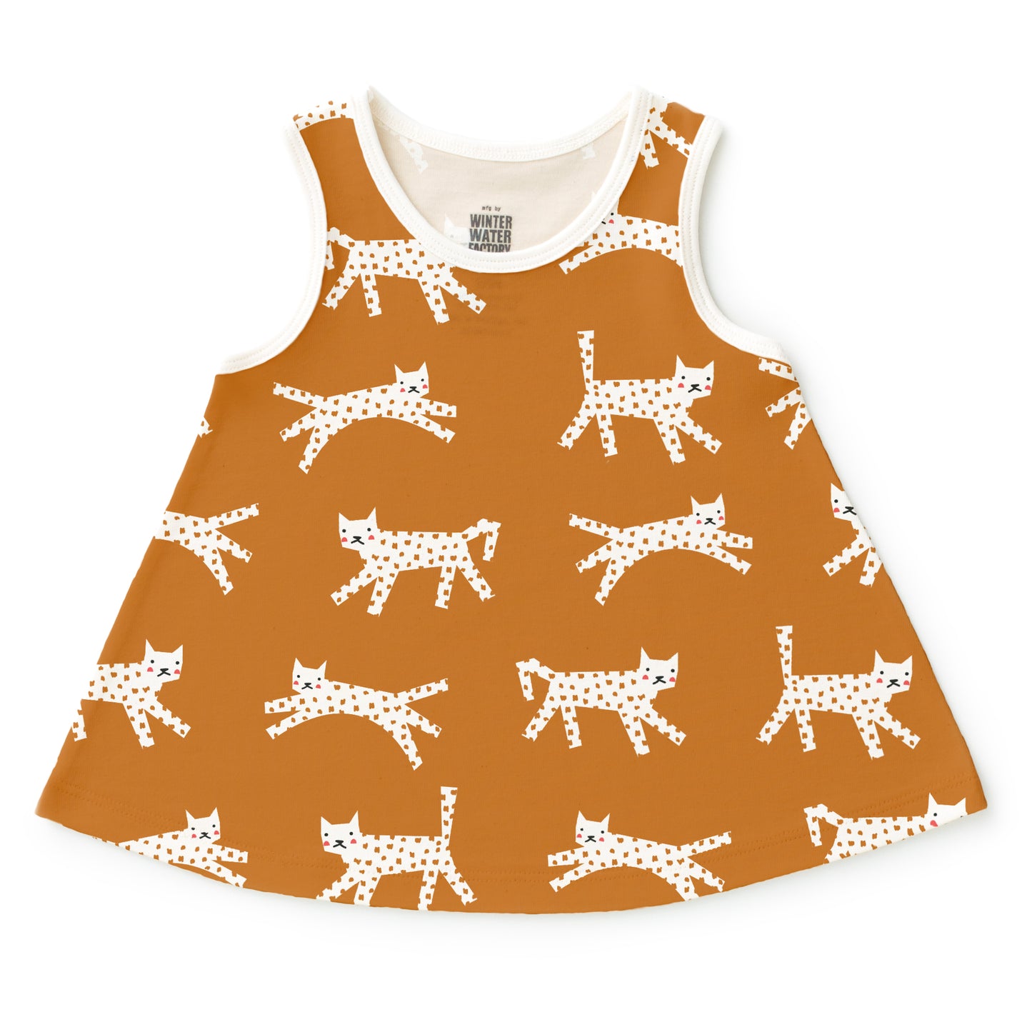 Iris Baby Tunic - Cats Gold