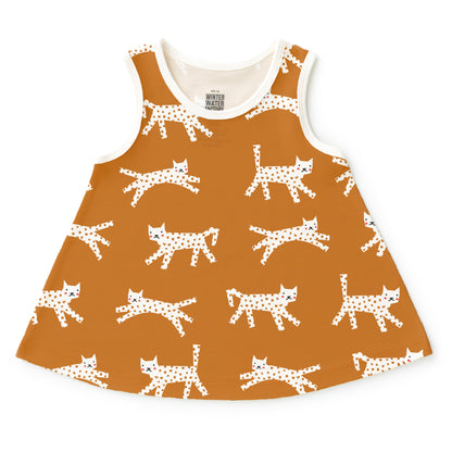 Iris Baby Tunic - Cats Gold