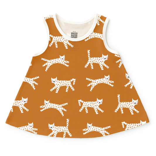Iris Baby Tunic - Cats Gold