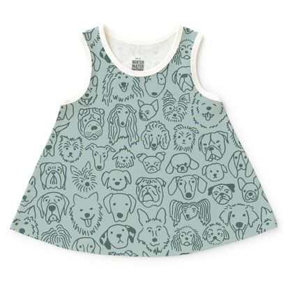 Iris Baby Tunic - Dogs Pale Blue