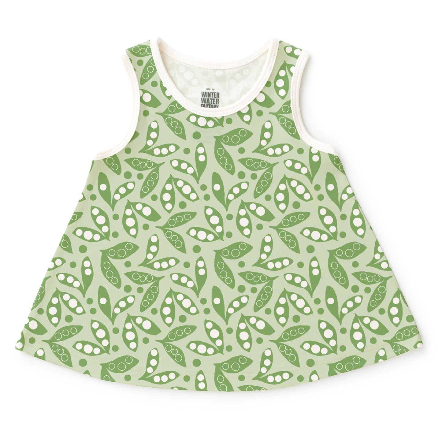 Iris Baby Tunic - Snow Peas Green