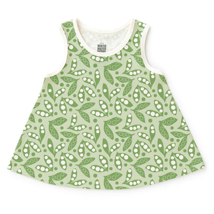 Iris Baby Tunic - Snow Peas Green