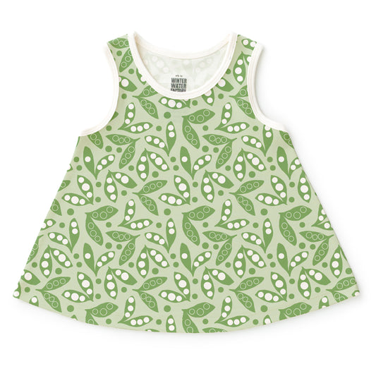 Iris Baby Tunic - Snow Peas Green