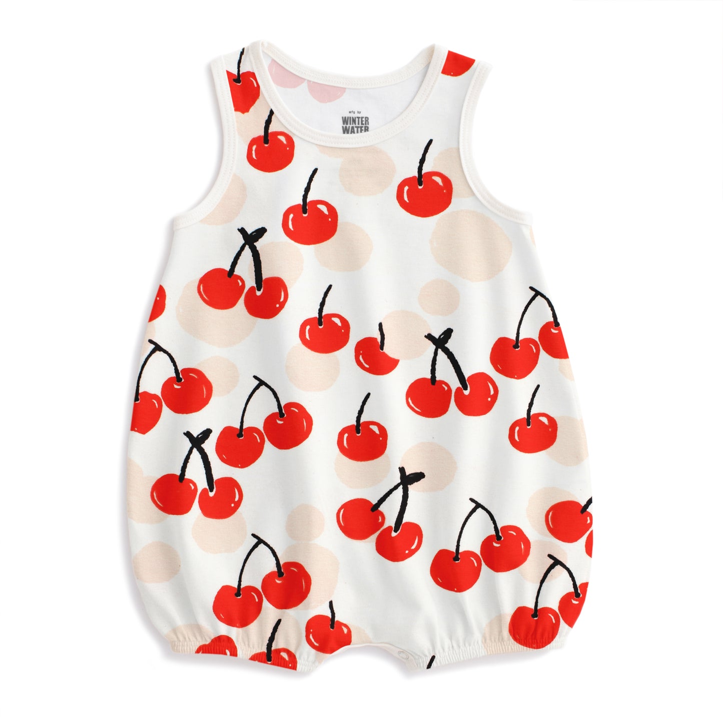 Bubble Romper - Cherries Red