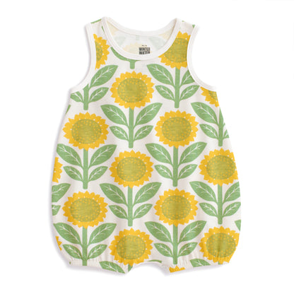 Bubble Romper - Sunflowers Green
