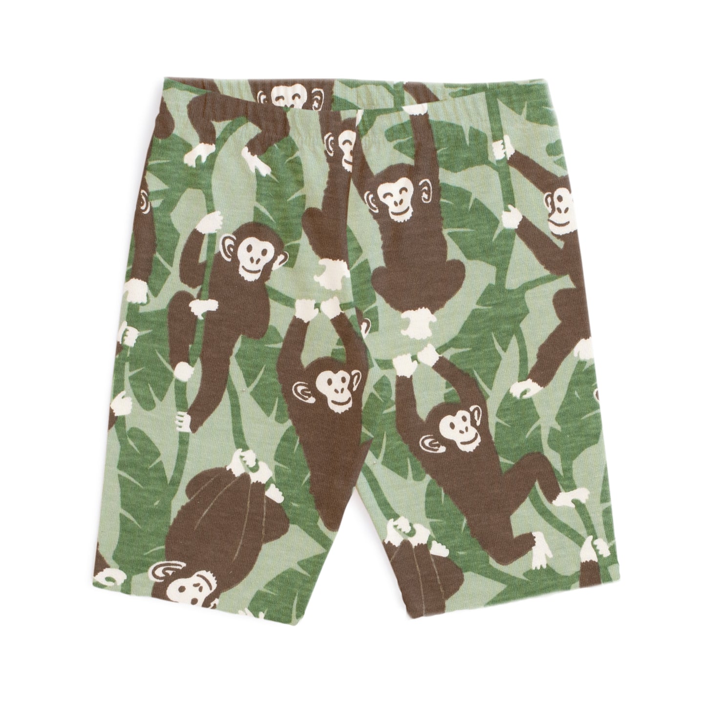 Bike Shorts - Chimpanzees Green