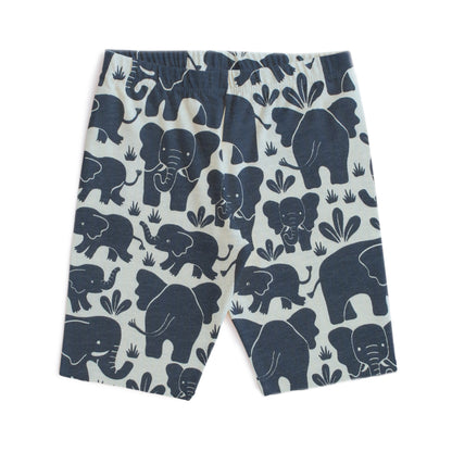 Bike Shorts - Elephant Herd Navy
