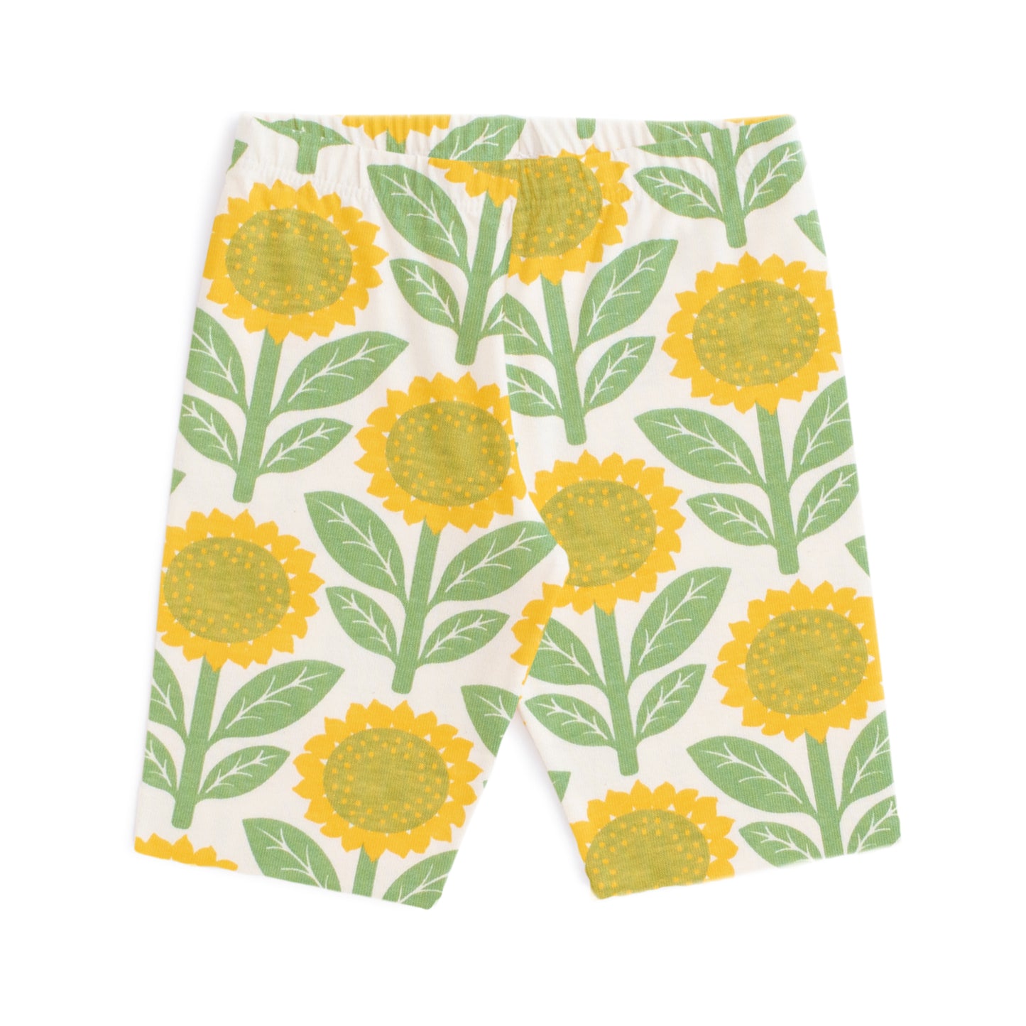 Bike Shorts - Sunflowers Green
