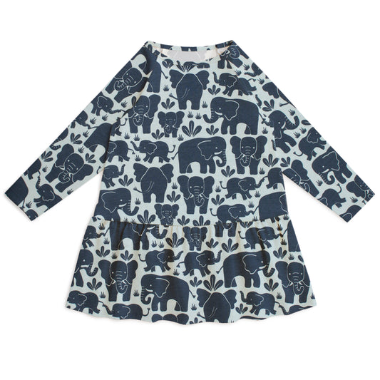 Chicago Dress - Elephant Herd Navy