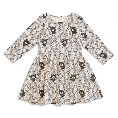 Calgary Dress - Bears Black