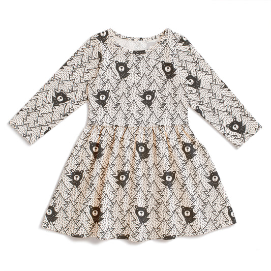 Calgary Dress - Bears Black