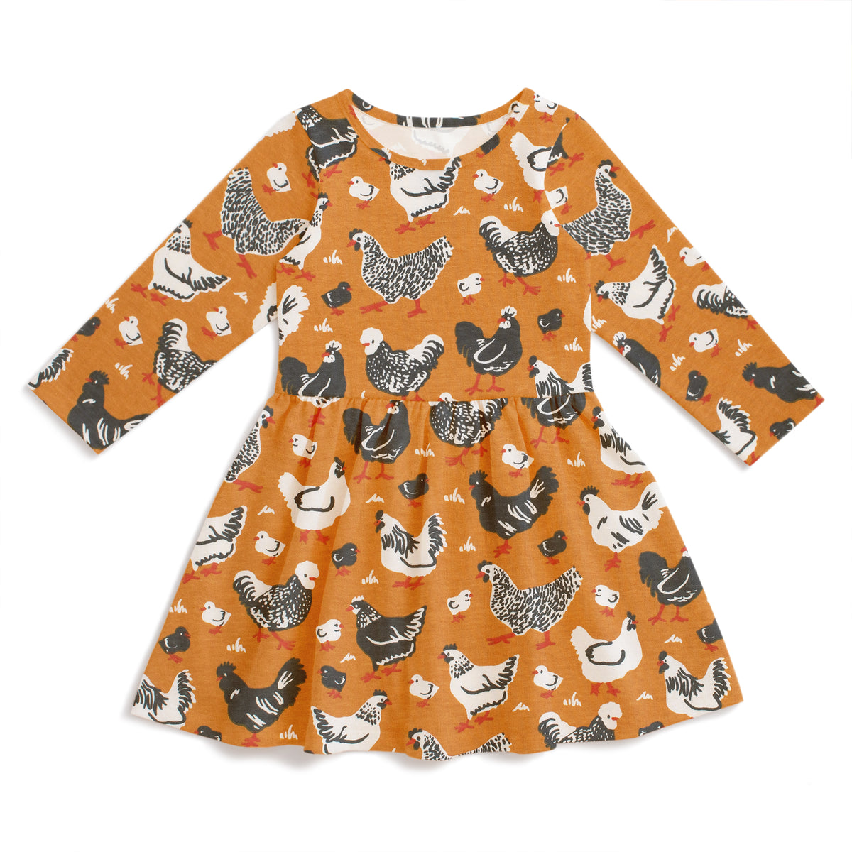 Calgary Dress - Chicken Family Gold