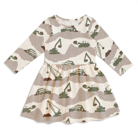 Calgary Dress - Construction Forest Green