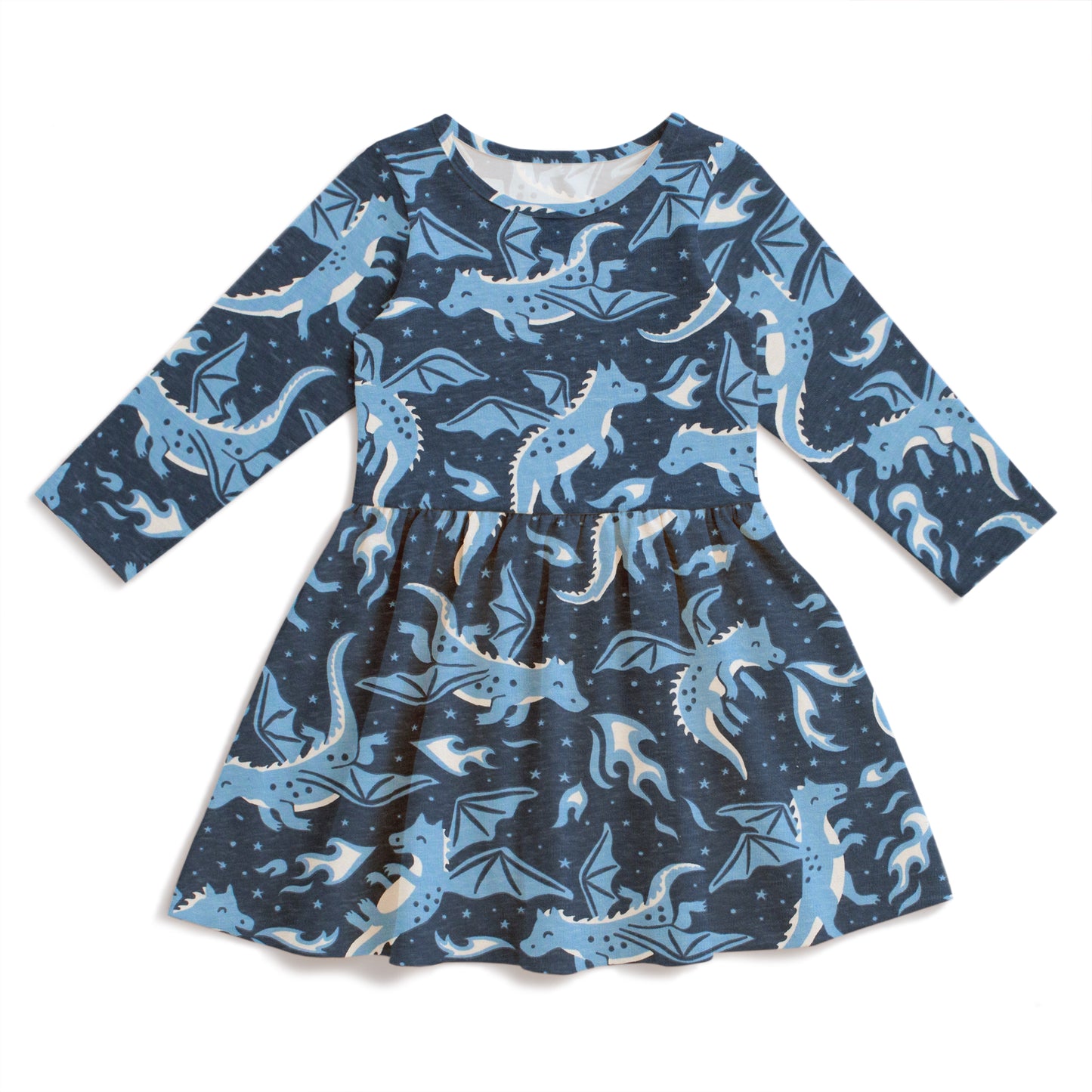 Calgary Dress - Dragons Navy