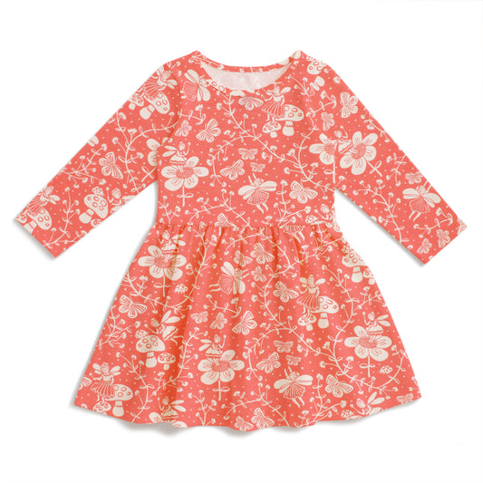 Calgary Dress - Fairies Coral