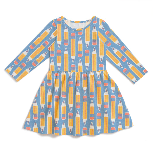 Calgary Dress - Pencils Blue