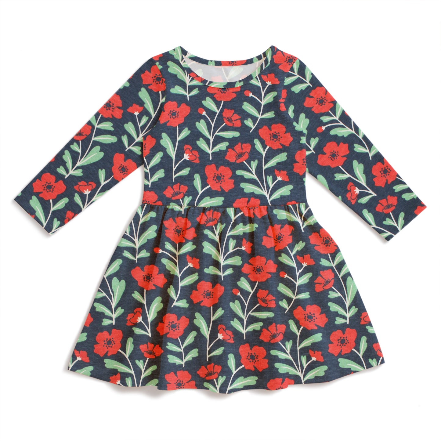 Calgary Dress - Poppies Navy