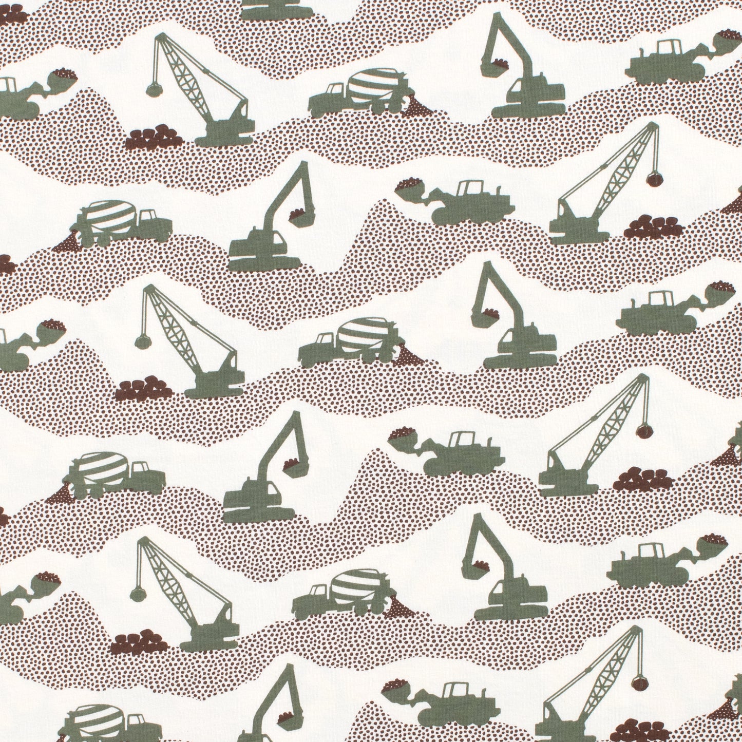 Long Sleeve Romper - Construction Forest Green